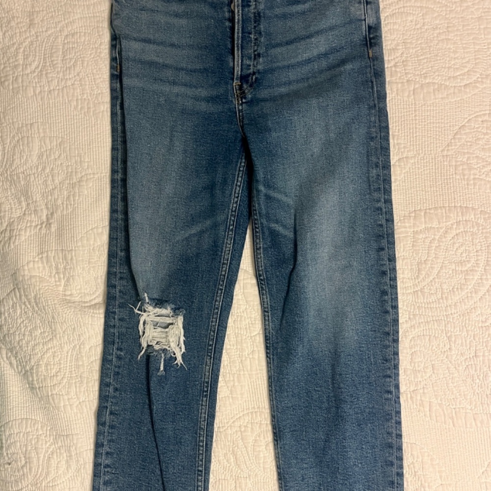 Re/Done 70’s Ultr High Rise Stove Pipe Jeans - Picture 2 of 8
